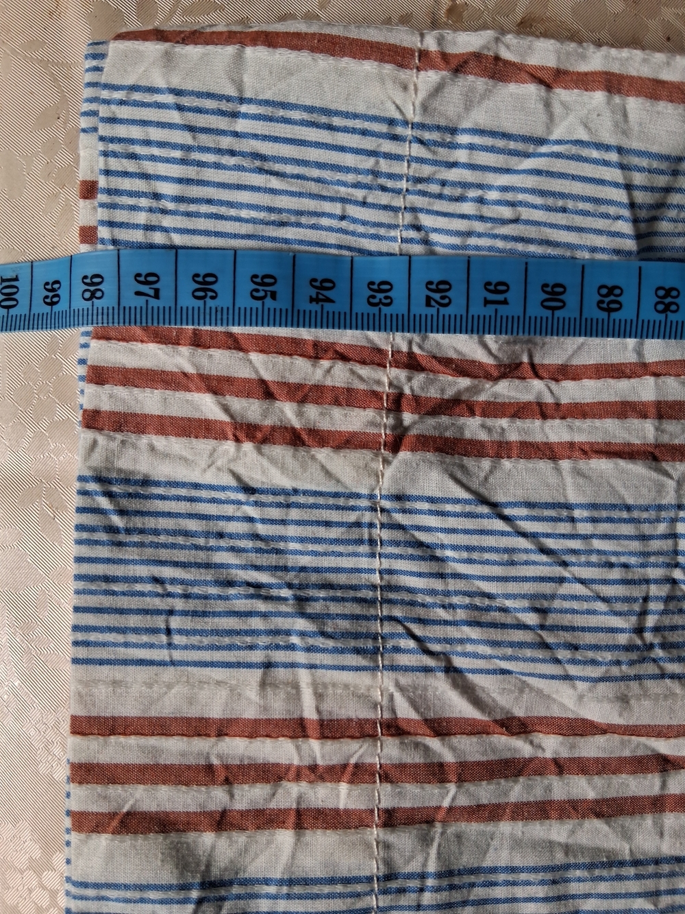 BDG Light Blue & Tan Striped Wide-Leg Drawstring Pants - Picture 4 of 8
